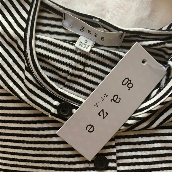 Gaze black and white crop tank top - Picture 3 of 3